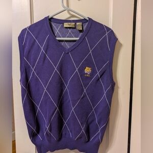 LSU Vintage Purple Argyle Men's Sweater Vest